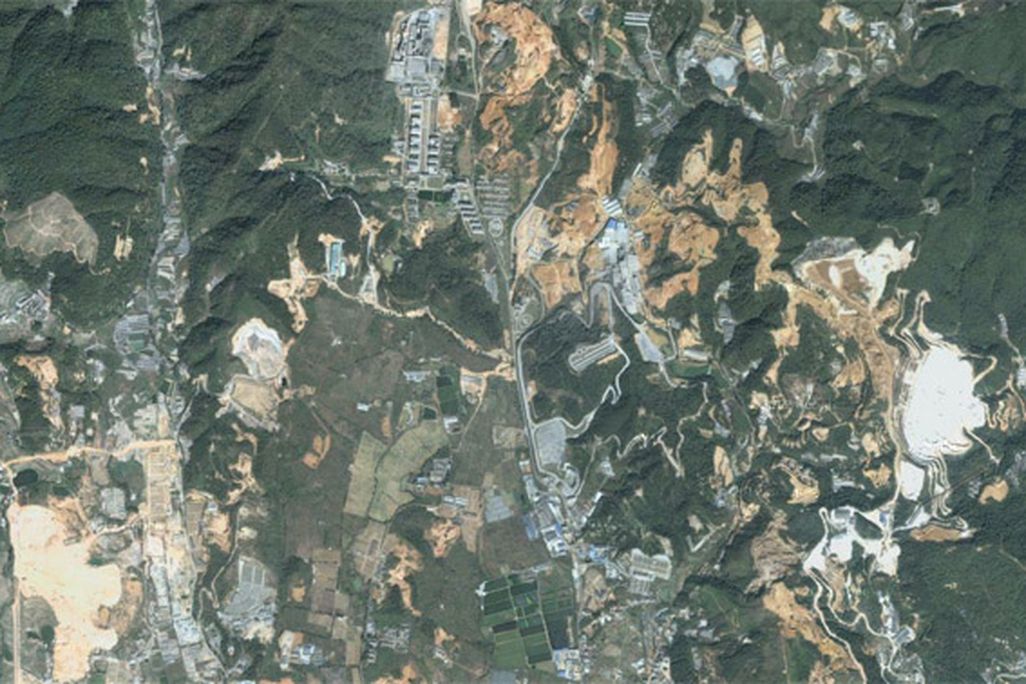 Mining operations near Longyan, Fujian Province, China.