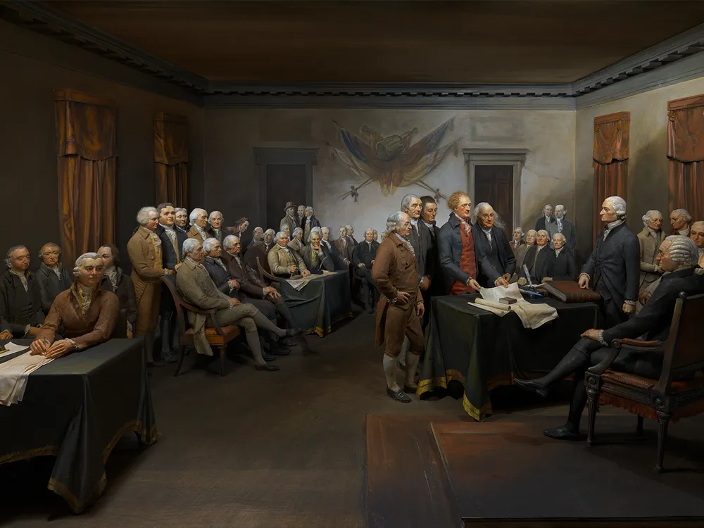 Bartlett Frost's Declaration of Independence diorama, copy after John Trumbull