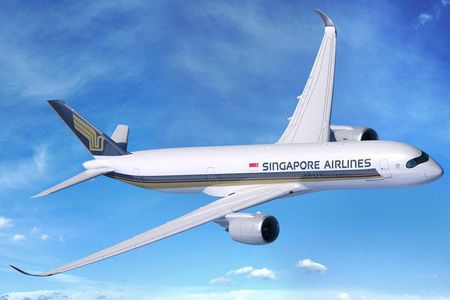 Artist’s conception of Singapore Airlines’ A350LR.