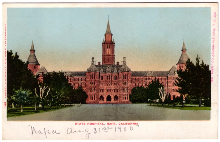 Postcard of the Napa State Hospital in Napa, Calif
