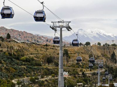 The systems have been especially successful in Latin America, where massive cities and dramatic landscapes make building roads, rail lines and subway tunnels difficult. Mi Tel&eacute;ferico, shown here, connects more than two million people across the La Paz metro in Bolivia.