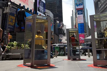 Once Upon a Place brings phone booths back to Times Square to tell immigrant stories.