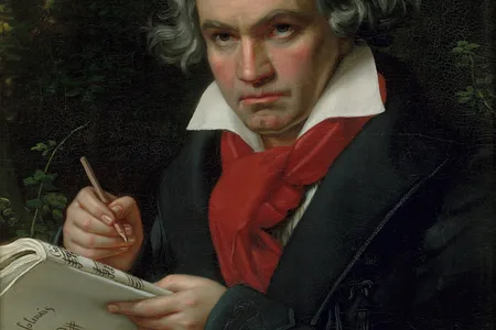 A portrait of Ludwig Van Beethoven by Joseph Karl Stieler, painted in 1820.
