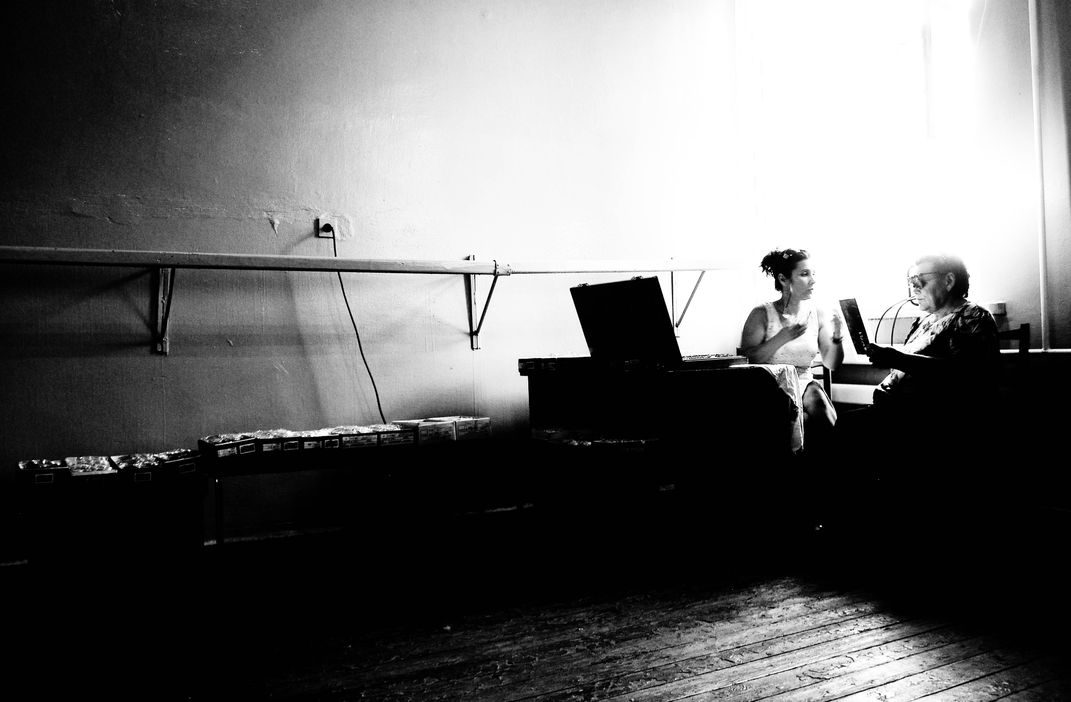 A doctor treats a patient for poor eye sight in a Ukrainian village. Smithsonian Photo Contest