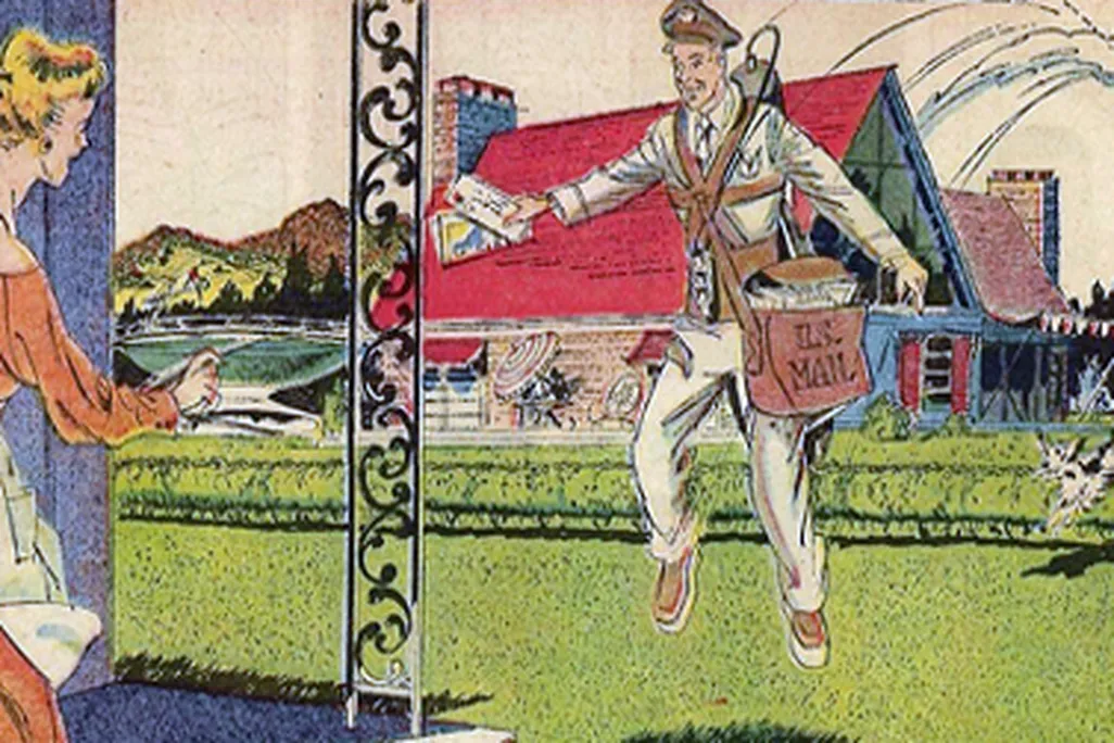 Arthur Radebaugh's jetpack mailman of the future