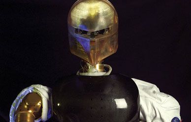 Robonaut was designed to work outside the space station so that astronauts wouldn't have to. Despite its sophistication, its only work to date has been in the lab.