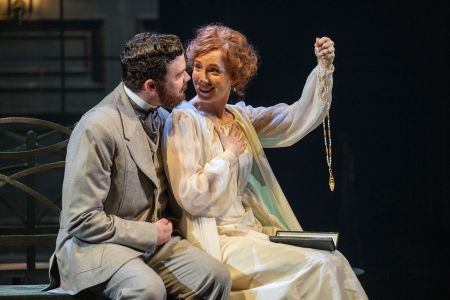 Andr&eacute; Morin as John Derwent and Katherine Gauthier as Kate Derwent in The Shadow of a Doubt