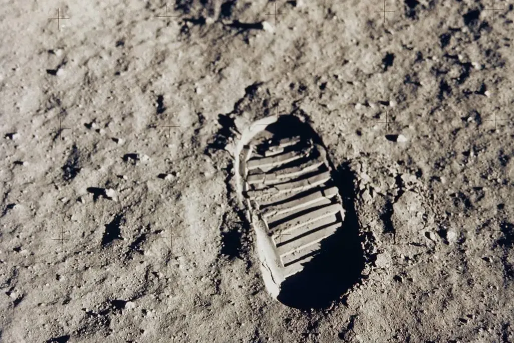 Bootprint on the moon