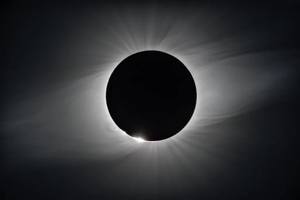 A total solar eclipse, as seen by La Silla Observatory in Chile in 2019