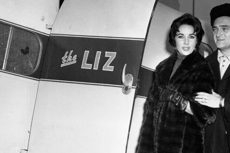 On February 15, 1958, Elizabeth Taylor and her husband, producer Mike Todd, board his private plane named "The Liz," which crashed a month later killing Todd and two others.