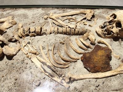 Dating human remains (such as this 800-year old skeleton found in Bulgaria) often relies on radiocarbon dating
