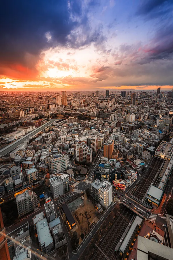 Tokyo Sunset over Ebisu Station thumbnail