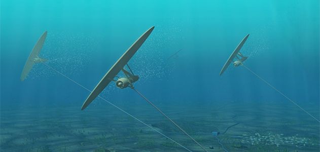 Underwater kite design by Minesto