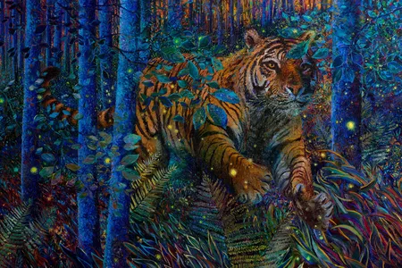Iris Scott, "Tiger Fire," 2019