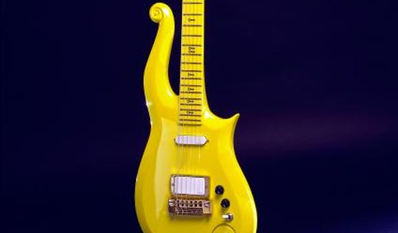 This 1989 custom-made guitar was designed by Prince and constructed by a small company, Knut-Koupee Enterprises, in Minneapolis, Minnesota. (NMAH)