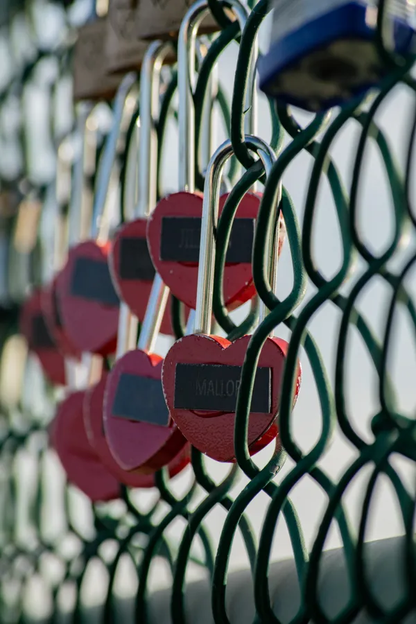 Heart locks on the Meridian Bridge thumbnail