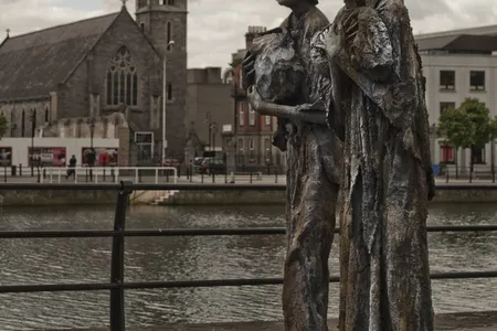 A memorial to the Irish famine in Dublin.