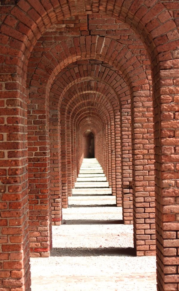 Kaleidoscopic Corridor within the Wall Fortifications @ Fort Jefferson - Dry Tortugas National Park thumbnail