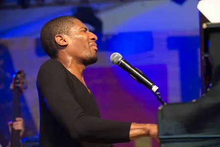 Jon Batiste and Stay Human perform at the Austin City Limits Music Festival.