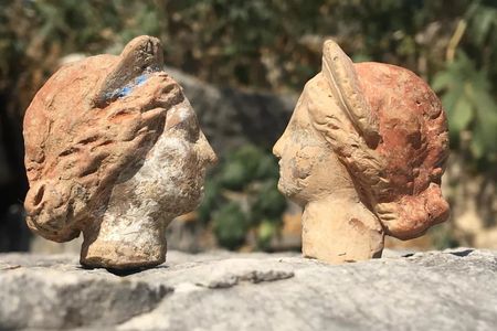 A number of terracotta heads were found separated from the rest of their bodies.