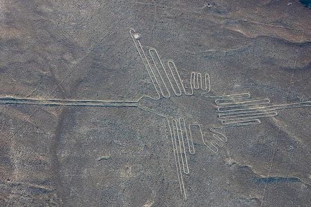 This geoglyph, previously identified as a hummingbird, actually depicts a hermit, a subgroup of hummingbird known to live in the forested regions of northern and eastern Peru