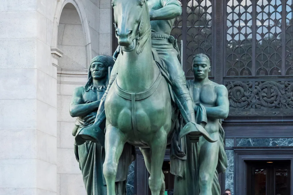 Statue of Theodore Roosevelt outside the American Museum of Natural History in New York City