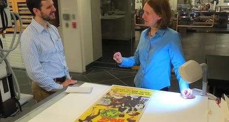 In the Lunder Conservation Center Paper Lab with conservator Kate Maynor