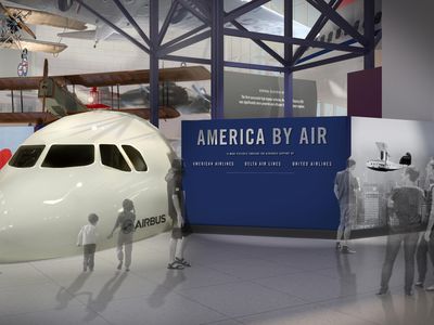 An artist’s rendering of the new America by Air gallery, which will open in 2022.