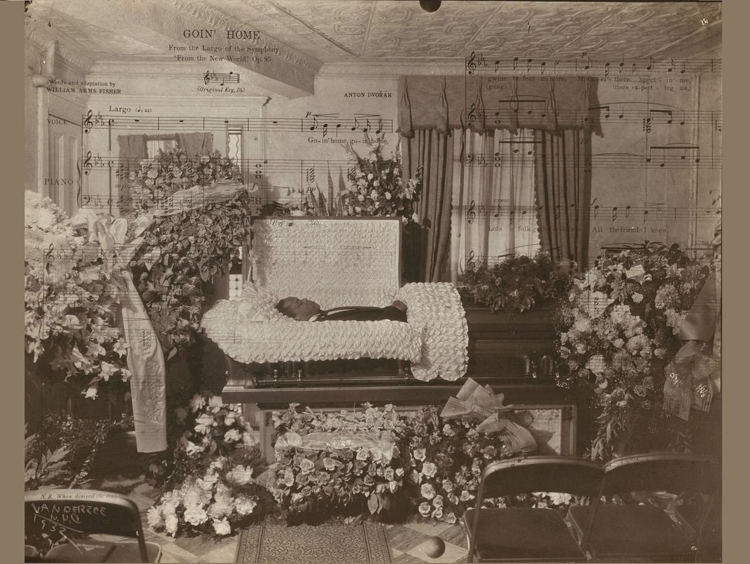 A funerary portrait by Harlem Renaissance photographer James Van Der Zee