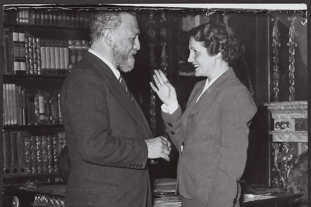a man and woman rehearse a scene