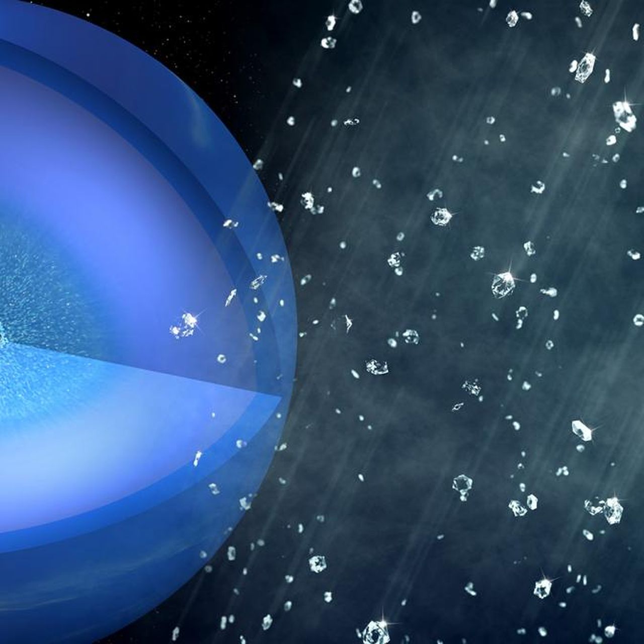 It May Rain Diamonds Inside Neptune and Uranus