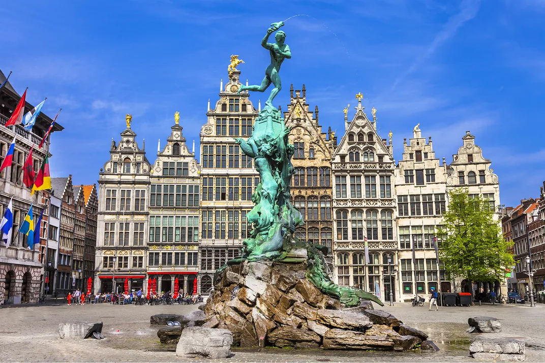 Brabo Fountain at the Grote Markt, Antwerp. Credit: AMA Waterways