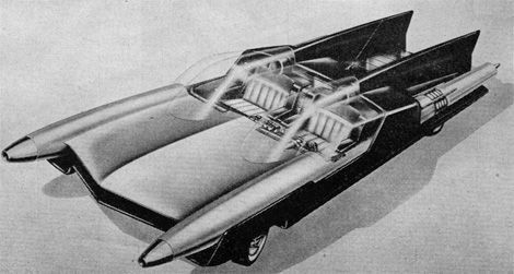 "Car of the future" sketch from Ford