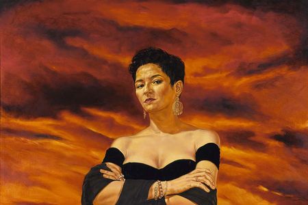 Angel Rodríguez-Díaz, The Protagonist of an Endless Story, 1993, oil on canvas, 72 x 57 7/8 in. (182.9 x 147.0 cm.)