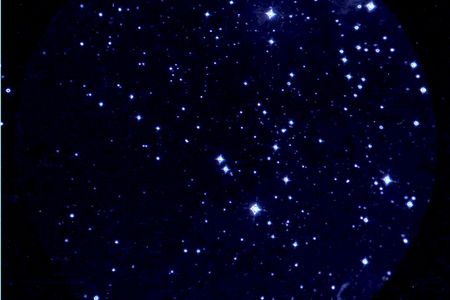 Image of the southern sky in the far ultraviolet, taken by the first astronomical telescope on the Moon, Apollo 16 mission, April, 1972.