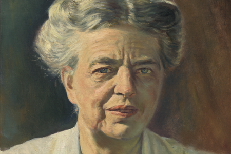 Eleanor Roosevelt by Bernard T. Frydrysiak, 1946; Oil on canvas; Ford and Marni Roosevelt
