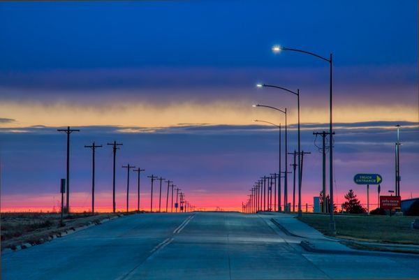 Truck stop sunrise, Kansas thumbnail