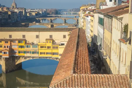 The passage connects the Uffizi Galleries to the&nbsp;Boboli Gardens.