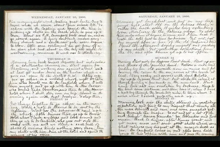 A page out of the diary of William H. Dall, one of the many documents being transcribed by the Smithsonian Transcription Center's small army of volunteers. At the ripe age of 21, Dall set off in 1865 to explore the Arctic on a Western Union Telegraph Expedition. 
