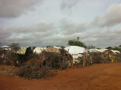 Permanent structures are not allowed in Dabaab, the world's largest refugee camp. 