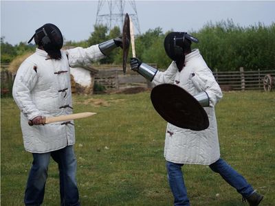 Researchers staged fights using recreated Bronze Age weapons to better understand how they might have been used in ancient fighting.