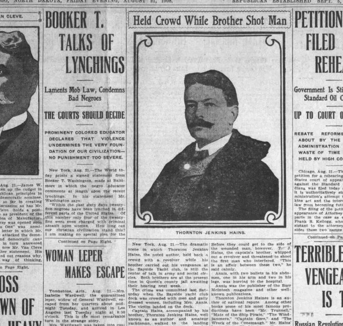 Newspaper coverage of the Hains brothers' crime