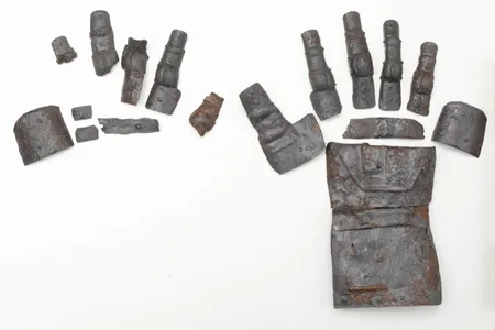 The gauntlet pieces were found in northeastern Switzerland.