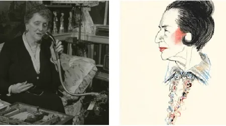 Emily Post (left): 1946, National Portrait Gallery. Diana Vreeland (right): 1989, National Portrait Gallery.

