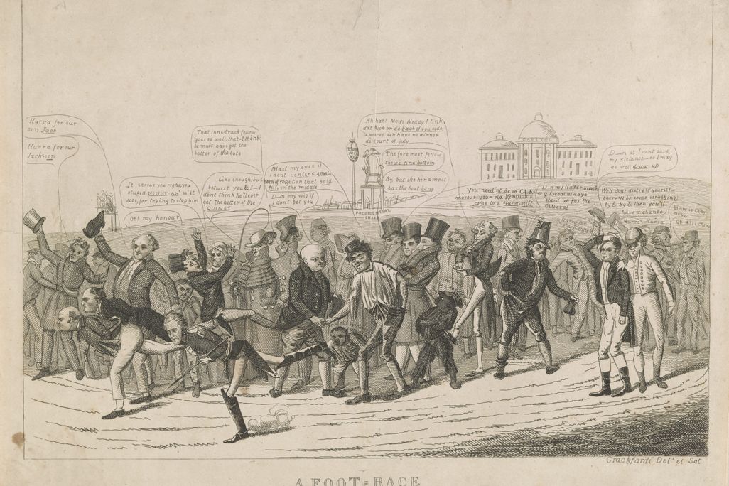 A political cartoon depicting the presidential election of 1824