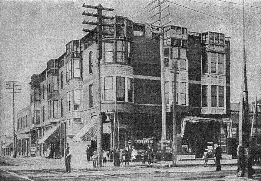 The three-story building at the center of the H.H. Holmes myth