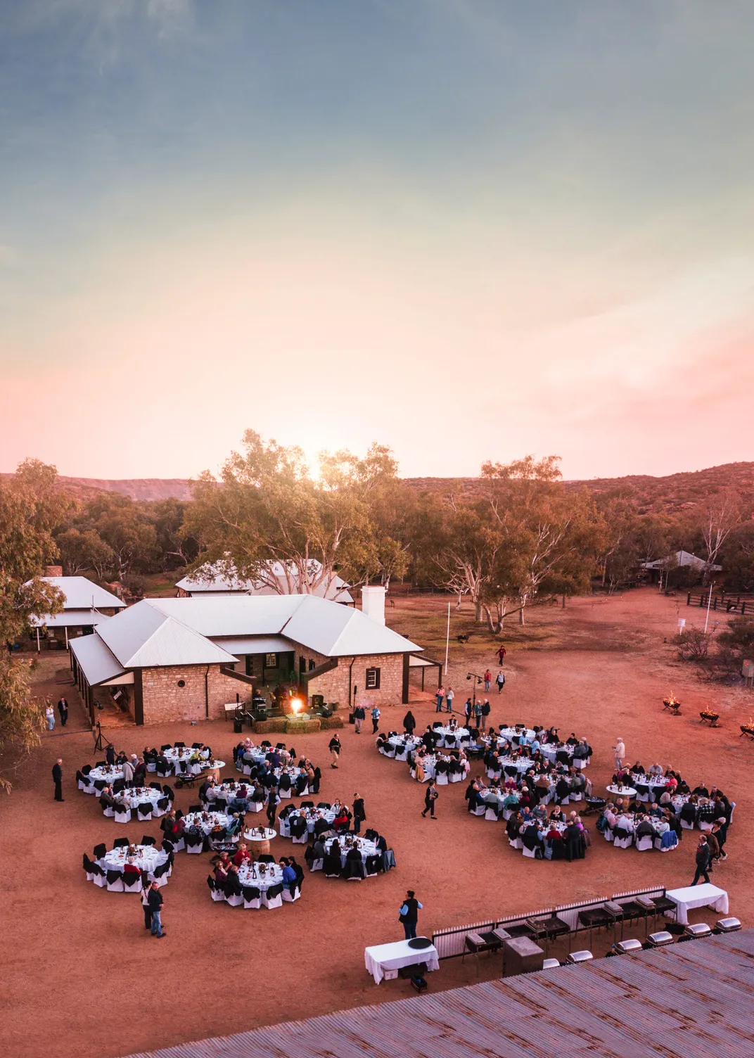 Dinner at Telegraph Station, Alice Springs. Credit: Journey Beyond