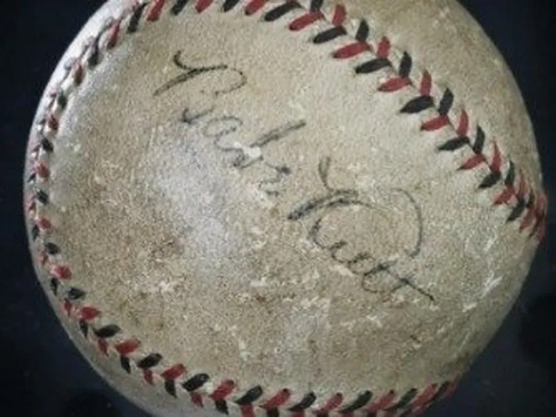 Baseball signed by Babe Ruth and others involved in the film The