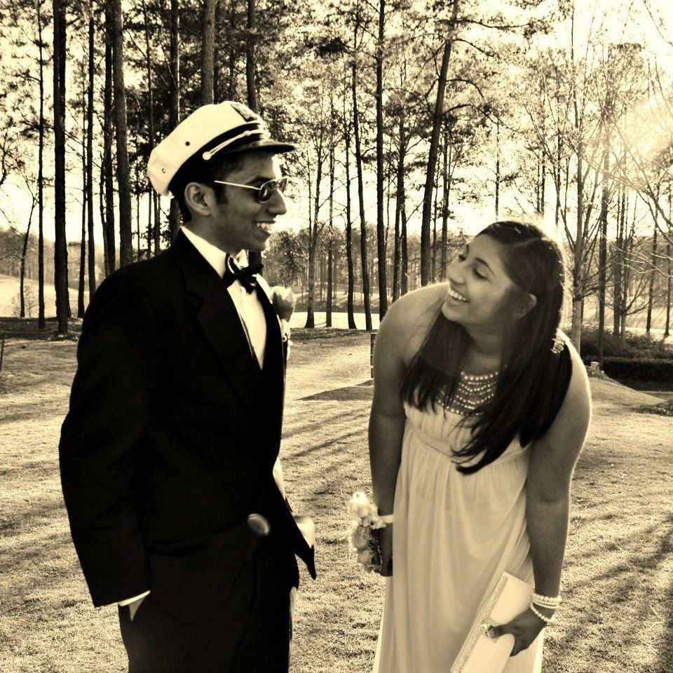 My Prom date and I Laughing. The theme for prom was 