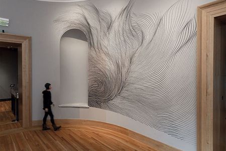 "Let’s Get Lost" by linn meyers at the Bowdoin College Museum of Art